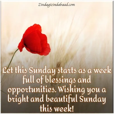 Sunday Blessings and wishes - Let this sunday