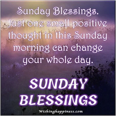Sunday Blessings - just One