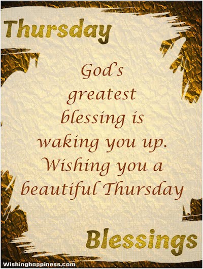 Blessings For Thursday Morning 