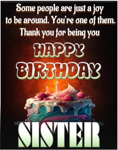Thank You Sister - Happy Birthday Images For My Sister